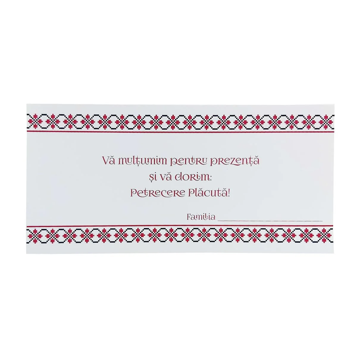 Plic de dar pentru botez sau nunta, model traditional rosu - imagine 3